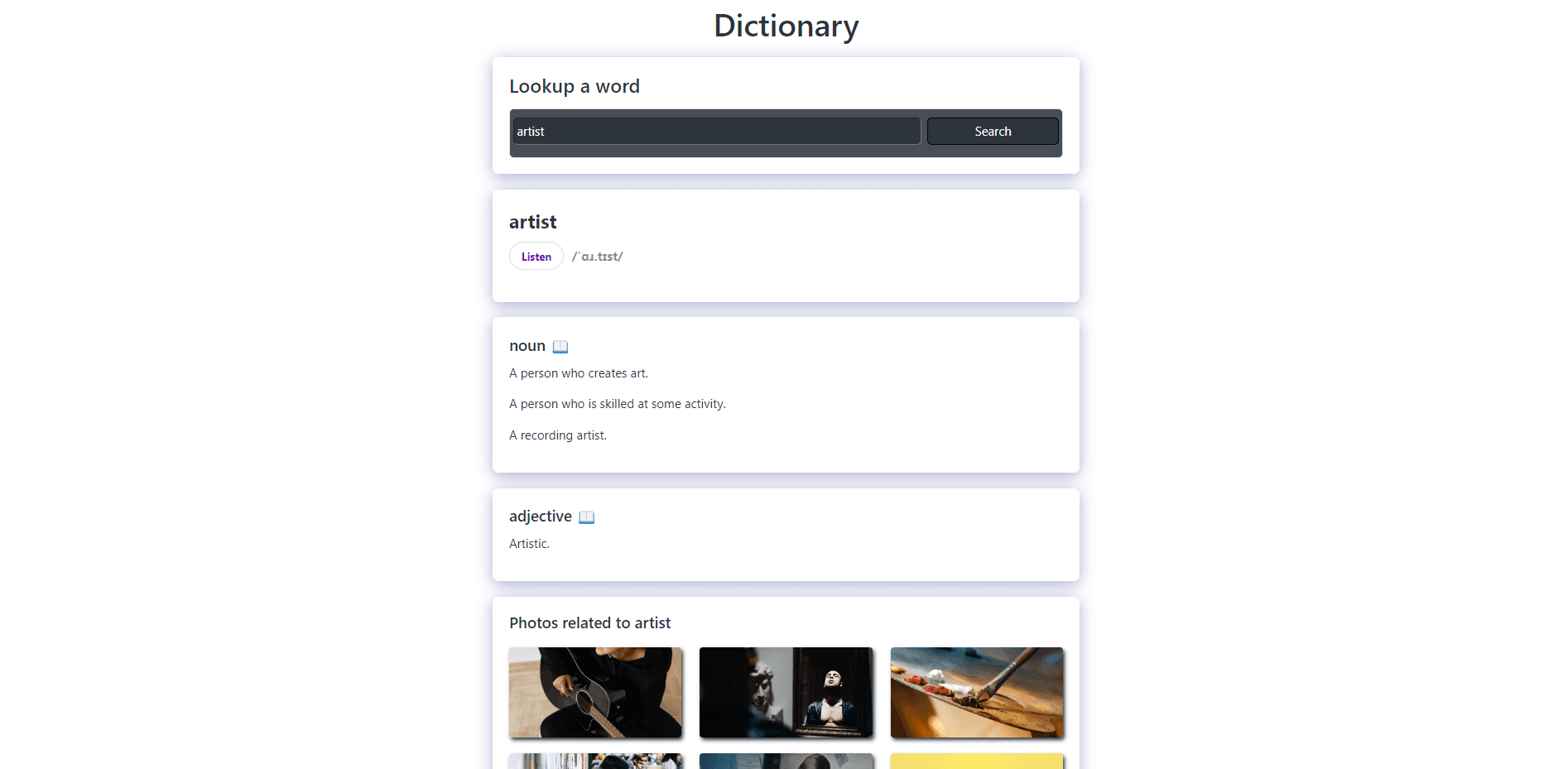 Dictionary App